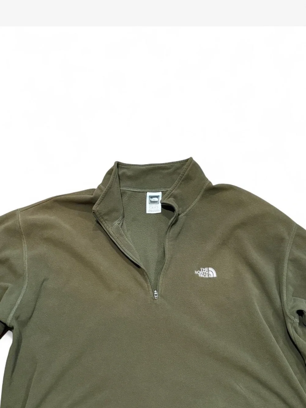 The North Face Men’s Olive Green Half-Zip Fleece Pullover